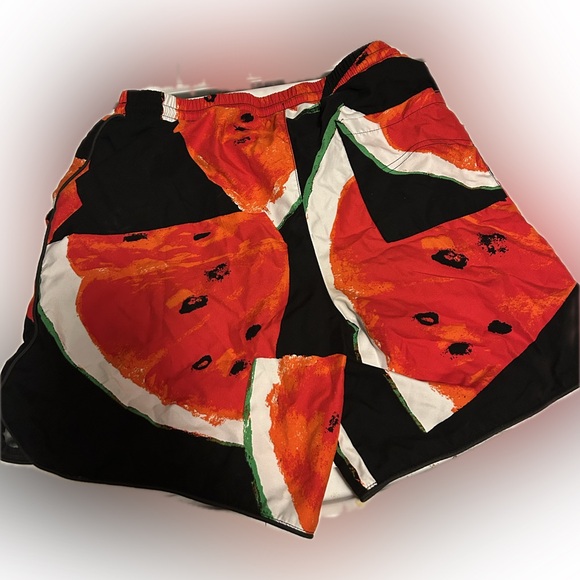 No Boundaries Red and Green Watermelon Swimming trunks - Picture 2 of 4